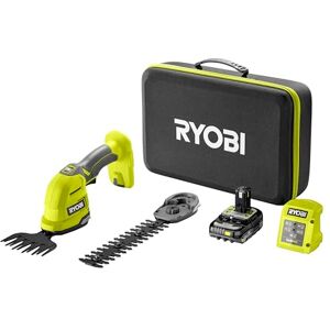 Ryobi 18 V ONE+ Akku-Gras- u. Strauchschere RY18GSA-120T, inkl. 1 x 18 V 2,0 Ah Lithium+ Akku, Ladegerät und Tasche Ryobi 18 V ONE+ Akku-Gras- u. Strauchschere RY18GSA-120T, inkl. 1 x 18 V 2,0 Ah Lithium+ Akku, Ladegerät und Tasche