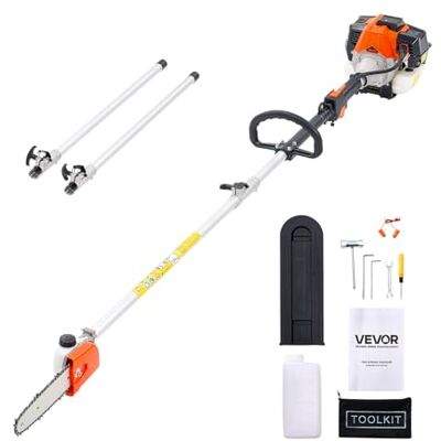 VEVOR Benzin-Hochentaster, 33ccm 2-Takt Motorsäge, Teleskopsäge mit 2,04–3,54 m ausziehbarer Stange, 20,3 cm Schwert, 850 ml Kraftstofftank, für ein kraftvolles Sägen in hohen Baumkronen VEVOR Benzin-Hochentaster, 33ccm 2-Takt Motorsäge, Teleskopsäge mit 2,04–3,54 m ausziehbarer Stange, 20,3 cm Schwert, 850 ml Kraftstofftank, für ein kraftvolles Sägen in hohen Baumkronen