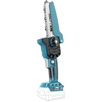 Dedra Mini-Kettensäge 6' zoll, kleine Akku-Säge 18V leichtes Design und kompakte Größe, Kettenschutz, Schnittstärke (bis zu 140 mm) 8 m/s Geschwindigkeit, hohe Drehzahl 5400 U/Min, Gewicht nur 0,9kg Dedra Mini-Kettensäge 6' zoll, kleine Akku-Säge 18V leichtes Design und kompakte Größe, Kettenschutz, Schnittstärke (bis zu 140 mm) 8 m/s Geschwindigkeit, hohe Drehzahl 5400 U/Min, Gewicht nur 0,9kg