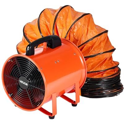 VEVOR Bauventilator 365-W-AC-Motor Baugebläse 2810 U/min Baulüfter Gebläse 1214 L/s (2574 CFM) Axiallüfter 10 m Schlauch Axialgebläse 79 dB Geräuschpegel Industrielüfter IP44 VEVOR Bauventilator 365-W-AC-Motor Baugebläse 2810 U/min Baulüfter Gebläse 1214 L/s (2574 CFM) Axiallüfter 10 m Schlauch Axialgebläse 79 dB Geräuschpegel Industrielüfter IP44