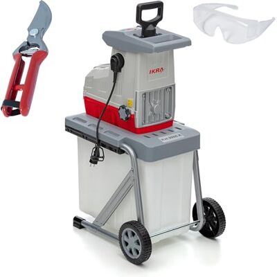 IKRA Elektro Garten-/Walzenhäcksler ILH 3000A, Gartenschere & Brille IKRA Elektro Garten-/Walzenhäcksler ILH 3000A, Gartenschere & Brille