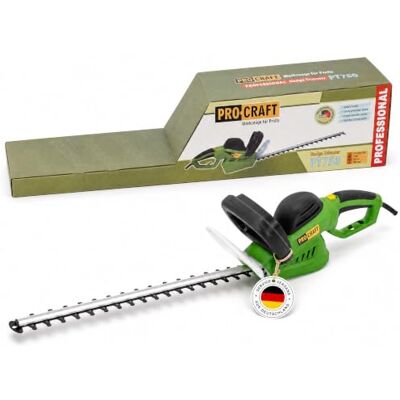 PRO CRAFT Procraft PT750 Heckenschere 750 Watt 610 mm Schnittlänge 24 mm Schnittstärke Elektro Kabelgetrieben PRO CRAFT Procraft PT750 Heckenschere 750 Watt 610 mm Schnittlänge 24 mm Schnittstärke Elektro Kabelgetrieben