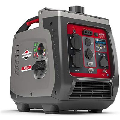 Briggs & Stratton 030800 Benzin Inverter Stromerzeuger Generator der PowerSmart Serie P2400 mit 2400 Watt/1800 Watt sauberem Strom, ultraleise und leichtgewichtigise, W, 230 V, Grau / Rot Briggs & Stratton 030800 Benzin Inverter Stromerzeuger Generator der PowerSmart Serie P2400 mit 2400 Watt/1800 Watt sauberem Strom, ultraleise und leichtgewichtigise, W, 230 V, Grau / Rot