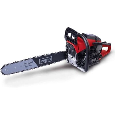 Scheppach Benzin Kettensäge PCS46 mit 45cm Schwertlänge & Easy Start 2 Takt Motor 2,4PS Leistung 43cmØ Schnittstärke 22 m/s Schnittgeschwindigkeit 46cm³ Hubraum autom. Kettenschmierung Scheppach Benzin Kettensäge PCS46 mit 45cm Schwertlänge & Easy Start 2 Takt Motor 2,4PS Leistung 43cmØ Schnittstärke 22 m/s Schnittgeschwindigkeit 46cm³ Hubraum autom. Kettenschmierung