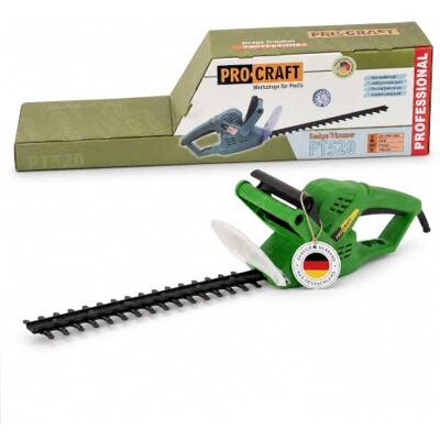 PRO CRAFT Procraft PT520 Heckenschere 520 Watt 410 mm Schnittlänge 20 mm Schnittstärke PRO CRAFT Procraft PT520 Heckenschere 520 Watt 410 mm Schnittlänge 20 mm Schnittstärke