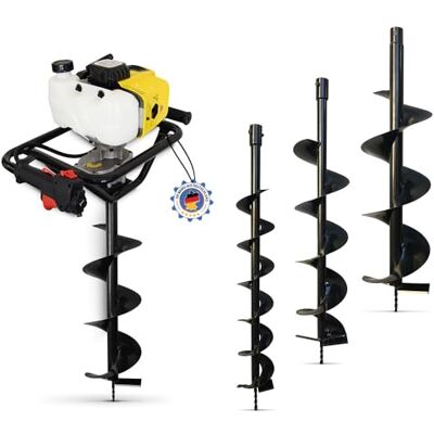 BAMATO Benzin Erdbohrer EBO-80 Erdlochbohrer Pfahlbohrer 3PS Kraftvoller 3 PS 2-Takt Motor Inkl. 3 Bohraufsätze (100/150/200 mm) Große 800mm Bohrlänge BAMATO Benzin Erdbohrer EBO-80 Erdlochbohrer Pfahlbohrer 3PS Kraftvoller 3 PS 2-Takt Motor Inkl. 3 Bohraufsätze (100/150/200 mm) Große 800mm Bohrlänge