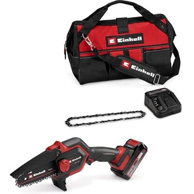 Einhell Akku-Astkettensäge GE-PS 18/15 Li Bag Kit Power X-Change (18 V, Brushless, 12,5 cm Schnittlänge, inkl. 2,5 Ah Akku, Ladegerät, Ersatzkette, Bag 45/29) Einhell Akku-Astkettensäge GE-PS 18/15 Li Bag Kit Power X-Change (18 V, Brushless, 12,5 cm Schnittlänge, inkl. 2,5 Ah Akku, Ladegerät, Ersatzkette, Bag 45/29)