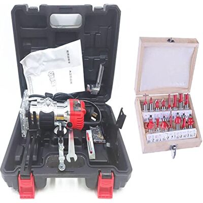 Generic Elektrischer Stoßfräser für die Holzbearbeitung, 800 W, elektrischer Trimmer für die Holzbearbeitung, 30.000 U/min, Holzgravur-Schlitz-Trimmmaschine, Schnitzfräser, Schlitzen mit Fräser (Farbe: Trim Generic Elektrischer Stoßfräser für die Holzbearbeitung, 800 W, elektrischer Trimmer für die Holzbearbeitung, 30.000 U/min, Holzgravur-Schlitz-Trimmmaschine, Schnitzfräser, Schlitzen mit Fräser (Farbe: Trim