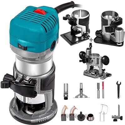 Generic Elektrischer Trimmer für die Holzbearbeitung, Handholzfräsmaschine, Tischlerwerkzeuge zum Trimmen, Schlitzen, Fräsen, Nuten, Schnitzen (Farbe: 4 Basen-C, Größe: 1) (4 Basen b) Generic Elektrischer Trimmer für die Holzbearbeitung, Handholzfräsmaschine, Tischlerwerkzeuge zum Trimmen, Schlitzen, Fräsen, Nuten, Schnitzen (Farbe: 4 Basen-C, Größe: 1) (4 Basen b)