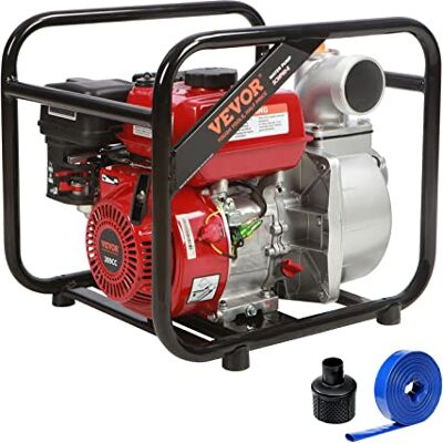 VEVOR Benzinmotor-Wasserpumpe ca. 8cm, 7PS, 265GPM, ca. 43m Hub, 7m Saugleistung 4-Takt-gasbetriebene Schmutzwassertransferpumpe tragbarer Hochdruck mit Schlauch für Bewässerungspool EPA-zertifiziert VEVOR Benzinmotor-Wasserpumpe ca. 8cm, 7PS, 265GPM, ca. 43m Hub, 7m Saugleistung 4-Takt-gasbetriebene Schmutzwassertransferpumpe tragbarer Hochdruck mit Schlauch für Bewässerungspool EPA-zertifiziert