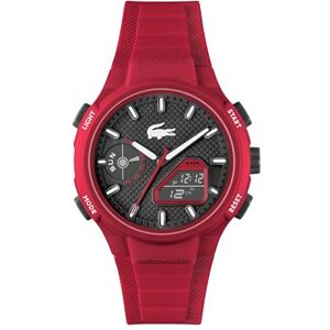 Lacoste Analoge-Digitale Multifunktions-Quarzuhr für Herren Kollektion LC33 mit Rotes Silikonarmband 2011368 Lacoste Analoge-Digitale Multifunktions-Quarzuhr für Herren Kollektion LC33 mit Rotes Silikonarmband 2011368