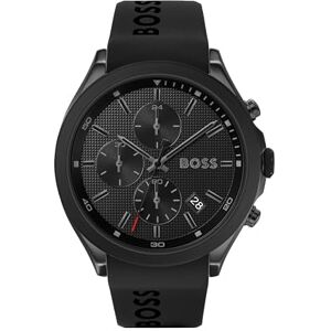 Boss Chronograph Quarz Uhr für Herren Kollektion Velocity mit Schwarzes Silikonarmband 1513720 Boss Chronograph Quarz Uhr für Herren Kollektion Velocity mit Schwarzes Silikonarmband 1513720