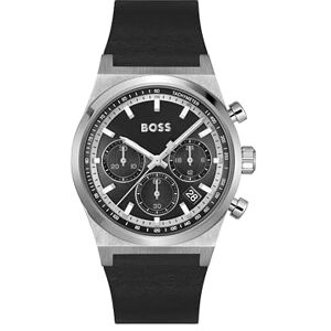 Boss Chronograph Quarz Uhr für Herren Kollektion Candor Chrono mit Schwarzes Lederarmband 1514218 Boss Chronograph Quarz Uhr für Herren Kollektion Candor Chrono mit Schwarzes Lederarmband 1514218