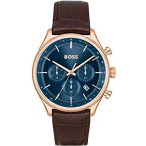 Boss Chronograph Quarz Uhr für Herren mit Braunes Lederarmband 1514050 Boss Chronograph Quarz Uhr für Herren mit Braunes Lederarmband 1514050