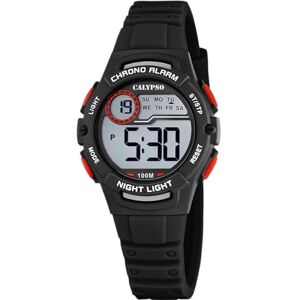 Calypso Kinderuhr Digital Kautschuk Schwarz Wasserdicht 10 ATM Datum & Kalender Chronograph Doppelte Zeitzone Licht Alarm 12/24h Junior Collection K5852/6 Calypso Kinderuhr Digital Kautschuk Schwarz Wasserdicht 10 ATM Datum & Kalender Chronograph Doppelte Zeitzone Licht Alarm 12/24h Junior Collection K5852/6