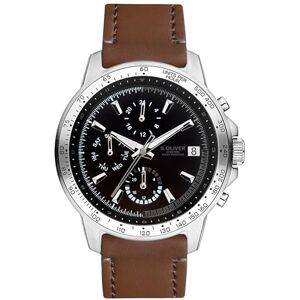 S. Oliver Herrenuhr Rund Silber 42 mm Uhr aus Metall mit Quarzwerk am Kunstlederband mit Dornschließe Analoge Armbanduhr 5 ATM wasserdicht Kratzfest S. Oliver Herrenuhr Rund Silber 42 mm Uhr aus Metall mit Quarzwerk am Kunstlederband mit Dornschließe Analoge Armbanduhr 5 ATM wasserdicht Kratzfest