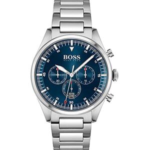 Boss Chronograph Quarz Uhr für Herren Kollektion PIONEER mit Silbernes Edelstahlarmband 1513867 Boss Chronograph Quarz Uhr für Herren Kollektion PIONEER mit Silbernes Edelstahlarmband 1513867