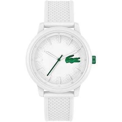 Lacoste Uhr mit DREI-Zeiger-Quarzwerk für Herren Kollektion .12.12 Hero mit Weisses Silikonarmband 2011315 Lacoste Uhr mit DREI-Zeiger-Quarzwerk für Herren Kollektion .12.12 Hero mit Weisses Silikonarmband 2011315