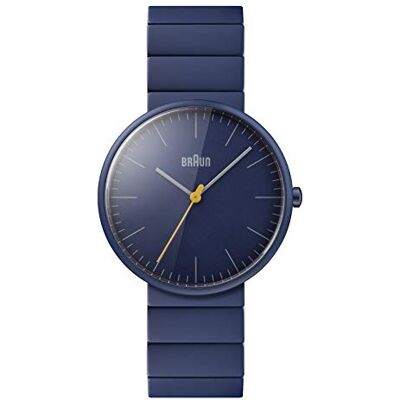 Braun Unisex Full-Ceramic 3-Hand Analogue Quartz Watch, Dark Blue Dial and Dark Blue Ceramic Bracelet and 38mm Case, Model BN0171NVNVG. Braun Unisex Full-Ceramic 3-Hand Analogue Quartz Watch, Dark Blue Dial and Dark Blue Ceramic Bracelet and 38mm Case, Model BN0171NVNVG.