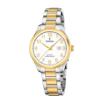 Festina Damen Uhr Analog Edelstahl 316L Multi Quarzwerk Mineralglas hochresistent 5 ATM wasserdicht Datum F20739/1 Festina Damen Uhr Analog Edelstahl 316L Multi Quarzwerk Mineralglas hochresistent 5 ATM wasserdicht Datum F20739/1