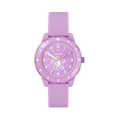 Lacoste Analog Quarzuhr für Kinder Kollektion Mini Tennis mit Lilas Silikonarmband 2030062 Lacoste Analog Quarzuhr für Kinder Kollektion Mini Tennis mit Lilas Silikonarmband 2030062