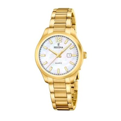 Festina Damenuhr Analog aus Edelstahl 316l Goldfarben Festina Damenuhr Analog aus Edelstahl 316l Goldfarben