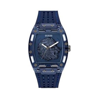 Guess Herren Armbanduhr Phoenix, blaues Silikonarmband, Mineral Glas, blaues Ziffernblatt, 5 Bar, Gehäusedurchmesser: 42 mm, GW0959G1 Guess Herren Armbanduhr Phoenix, blaues Silikonarmband, Mineral Glas, blaues Ziffernblatt, 5 Bar, Gehäusedurchmesser: 42 mm, GW0959G1