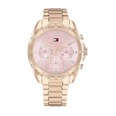 Tommy Hilfiger Multi Zifferblatt Quarz Uhr für Damen mit Rotgoldfarbenes Edelstahlarmband 1782784 Tommy Hilfiger Multi Zifferblatt Quarz Uhr für Damen mit Rotgoldfarbenes Edelstahlarmband 1782784