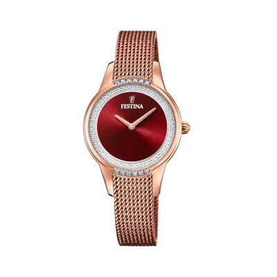 Festina Damenuhr Analog aus Edelstahl 316l Rosa Festina Damenuhr Analog aus Edelstahl 316l Rosa