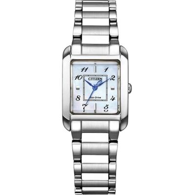 Citizen Eco-Drive Damenuhr Edelstahl, Perlmutt Weiß, EW5600-87D Citizen Eco-Drive Damenuhr Edelstahl, Perlmutt Weiß, EW5600-87D