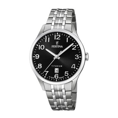 Festina Herrenuhr Analog Titan Grau Quarzwerk Datum Gehärtetes Mineralglas Wasserdicht 10 ATM F20466/3 Calendario Titanium Festina Herrenuhr Analog Titan Grau Quarzwerk Datum Gehärtetes Mineralglas Wasserdicht 10 ATM F20466/3 Calendario Titanium
