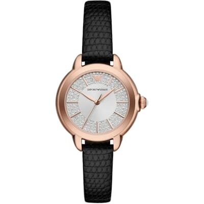 Giorgio Armani Watch for Women, 32mm Quarz-Dreizeigerwerk mit Lederarmband Giorgio Armani Watch for Women, 32mm Quarz-Dreizeigerwerk mit Lederarmband