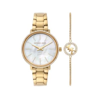 Michael Kors Pyper Watch für Damen, Quarz-Zweizeigerwerk mit Edelstahl-, PVC- oder Lederarmband Michael Kors Pyper Watch für Damen, Quarz-Zweizeigerwerk mit Edelstahl-, PVC- oder Lederarmband