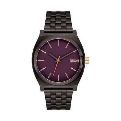 Nixon Time Teller Armbanduhr für Herren in der Farbe Schwarz mit Armband aus Edelstahl, Wasserdichtigkeit: 10 bar, Gehäusedurchmesser: 38,5 mm, A045-5270-00 Nixon Time Teller Armbanduhr für Herren in der Farbe Schwarz mit Armband aus Edelstahl, Wasserdichtigkeit: 10 bar, Gehäusedurchmesser: 38,5 mm, A045-5270-00