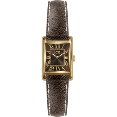 ICE-WATCH Ice Mimi Square Gold Chocolate Grain Gold Damenuhr mit Braune Lederarmband 026110 (17mm) ICE-WATCH Ice Mimi Square Gold Chocolate Grain Gold Damenuhr mit Braune Lederarmband 026110 (17mm)
