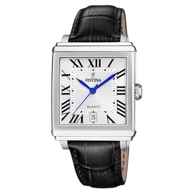 Festina Herrenuhr Analog aus Leder Schwarz Festina Herrenuhr Analog aus Leder Schwarz