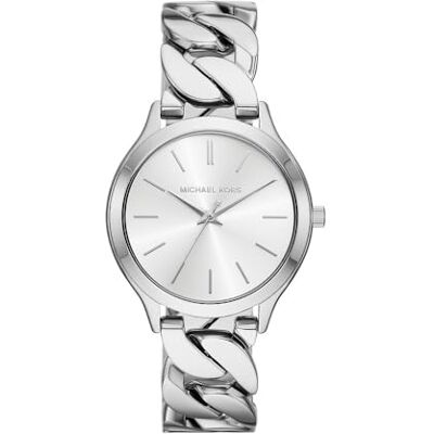 Michael Kors Runway Watch für Damen, Quarz-Dreizeigeruhrwerk mit Edelstahl-, Keramik- oder Lederarmband Michael Kors Runway Watch für Damen, Quarz-Dreizeigeruhrwerk mit Edelstahl-, Keramik- oder Lederarmband