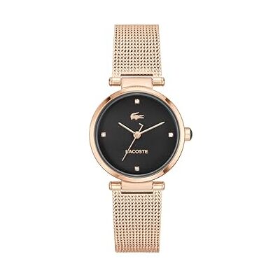 Lacoste Uhr mit DREI-Zeiger-Quarzwerk für Damen Kollektion ORBA mit Rotgoldfarbenes Edelstahl-Mesh-Gliederarmband 2001425 Lacoste Uhr mit DREI-Zeiger-Quarzwerk für Damen Kollektion ORBA mit Rotgoldfarbenes Edelstahl-Mesh-Gliederarmband 2001425