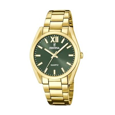 Festina Damenuhr Analog aus Edelstahl 316l Goldfarben Festina Damenuhr Analog aus Edelstahl 316l Goldfarben