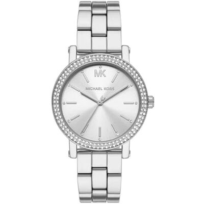 Michael Kors Corey Damen 38MM Silberfarbene Edelstahluhr, MK7549 Michael Kors Corey Damen 38MM Silberfarbene Edelstahluhr, MK7549