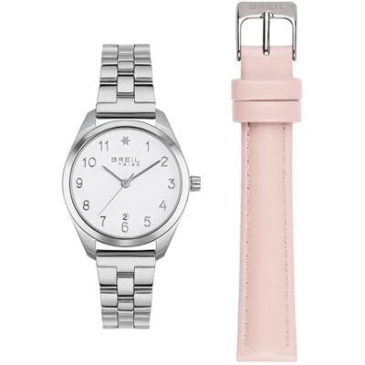 Breil Uhr Damen TIME of Love Ziffernblatt Weiss Bewegung NUR Zeit Quartz e Armband,GURTEL Leather/Steel Silber, Rose EW0701 Breil Uhr Damen TIME of Love Ziffernblatt Weiss Bewegung NUR Zeit Quartz e Armband,GURTEL Leather/Steel Silber, Rose EW0701