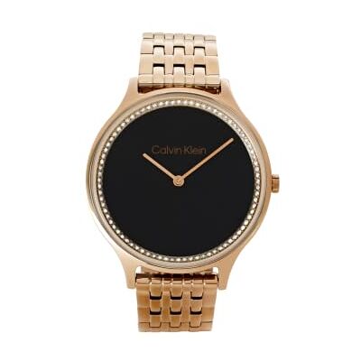 Calvin Zwei-Zeiger-Quarzwerk-Uhr für Damen Kollektion CK Timeless mit Edelstahlarmband, Glieder- oder Meshdesign – Erhältlich in Silber oder Roségold Calvin Zwei-Zeiger-Quarzwerk-Uhr für Damen Kollektion CK Timeless mit Edelstahlarmband, Glieder- oder Meshdesign – Erhältlich in Silber oder Roségold