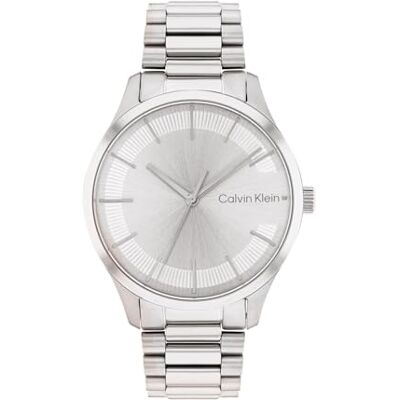 Calvin Analog Quarzuhr Für Männer und Frauen Kollektion Iconic Bracelet 35MM mit Silbernes Edelstahlarmband 25200041 Calvin Analog Quarzuhr Für Männer und Frauen Kollektion Iconic Bracelet 35MM mit Silbernes Edelstahlarmband 25200041