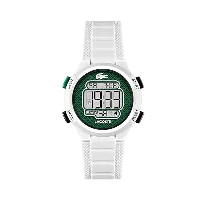 Lacoste Digitaluhr für Kinder Kollektion LC33 mit Weisses Silikonarmband 2030064 Lacoste Digitaluhr für Kinder Kollektion LC33 mit Weisses Silikonarmband 2030064