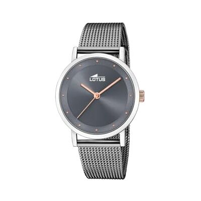 Lotus Damen Uhr Analog aus Edelstahl 316L Grau Quarzwerk Mineralglas hochresistent 5 ATM wasserdicht 18878/3 Minimalist for Her Lotus Damen Uhr Analog aus Edelstahl 316L Grau Quarzwerk Mineralglas hochresistent 5 ATM wasserdicht 18878/3 Minimalist for Her