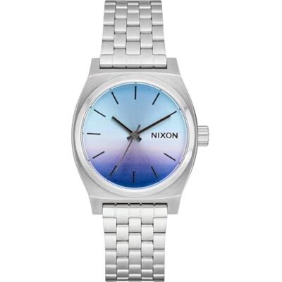 Nixon Damen Armbanduhr TIME Teller mit silberfarbigem Edelstahlarmband, 10 Bar, Gehäusedurchmesser: 31 mm, A1130-5357-00 Nixon Damen Armbanduhr TIME Teller mit silberfarbigem Edelstahlarmband, 10 Bar, Gehäusedurchmesser: 31 mm, A1130-5357-00