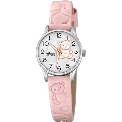 Lotus Analog Kinderuhr für Mädchen mit rosa Lederarmband – Quarzwerk – Hochresistentes Glas – Klassisch 18573/G – Mit Geschenkarmband – Junior Collection Lotus Analog Kinderuhr für Mädchen mit rosa Lederarmband – Quarzwerk – Hochresistentes Glas – Klassisch 18573/G – Mit Geschenkarmband – Junior Collection