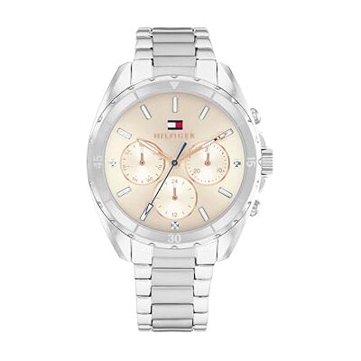 Tommy Hilfiger Multi Zifferblatt Quarz Uhr für Damen mit Silbernes Edelstahlarmband 1782782 Tommy Hilfiger Multi Zifferblatt Quarz Uhr für Damen mit Silbernes Edelstahlarmband 1782782