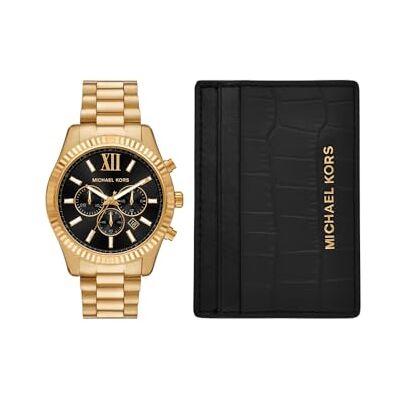 Michael Kors Lexington Herren 44MM Goldfarbene Edelstahluhr, MK9245SET Michael Kors Lexington Herren 44MM Goldfarbene Edelstahluhr, MK9245SET