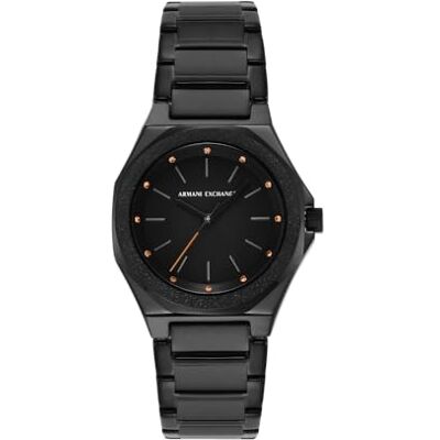 Armani Exchange Damen 34MM Schwarze Edelstahluhr, AX4621 Armani Exchange Damen 34MM Schwarze Edelstahluhr, AX4621